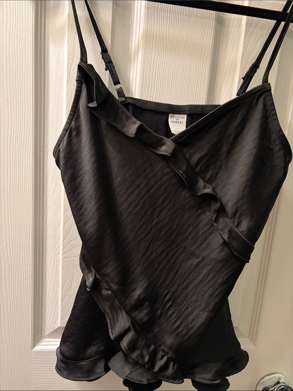 Melrose and Market Black Satin Trim Cami